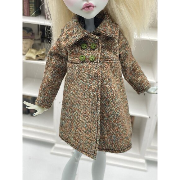 Handmade Monster High Fashion Doll Clothes Pea Coat NEW - Picture 5 of 6